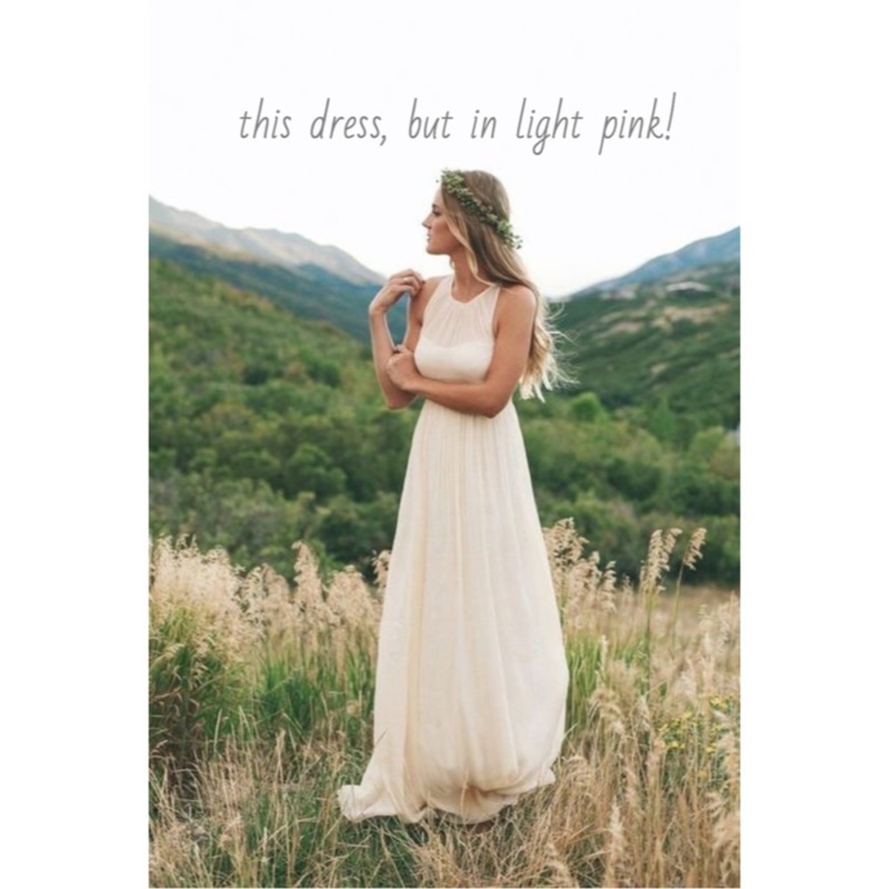 Light Pink Flowy Prom Dress